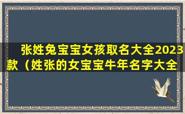 张姓兔宝宝女孩取名大全2023款（姓张的女宝宝牛年名字大全 免费）